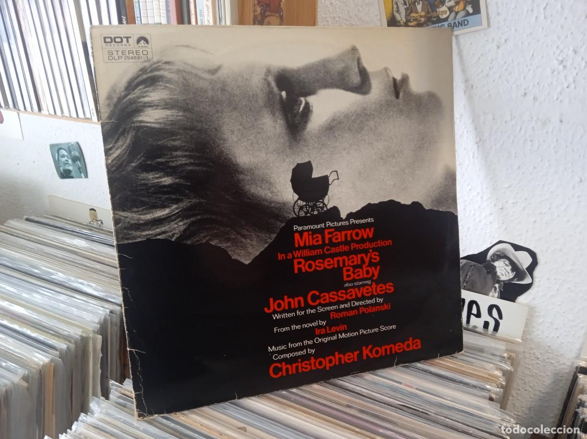 Discos de vinilo: Christopher Komeda &ndash; Rosemary's Baby. Lp reedici&oacute;n Espa&ntilde;a 1987 de lp 1968. Sello Dot Records