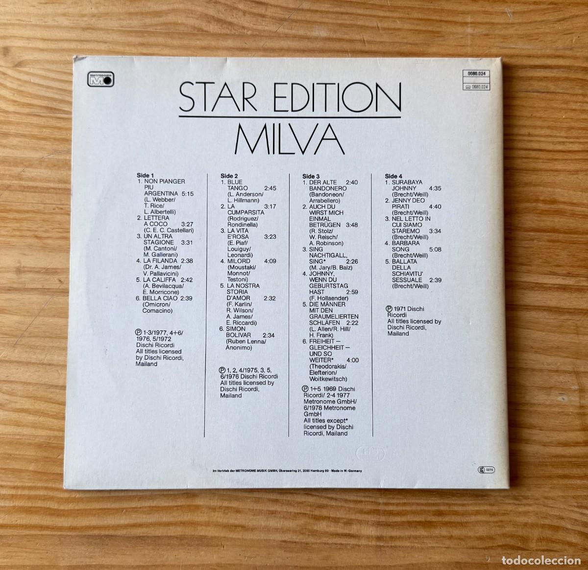 Discos de vinilo: Milva &lrm;&ndash; Star Edition. Germany 1978 - Foto 3