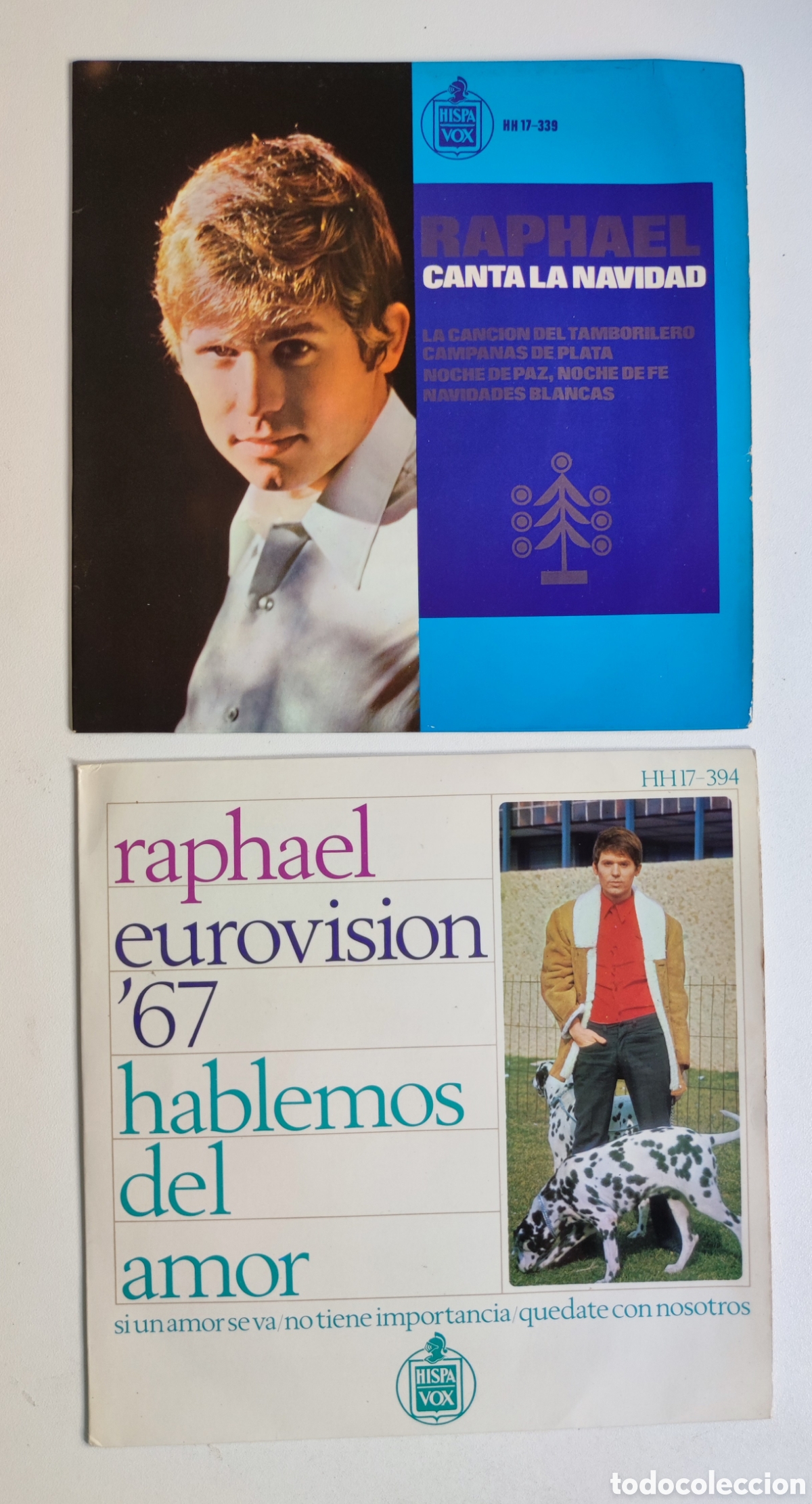 Discos de vinilo: 2 VINILOS RAPHAEL / CANTA LA NAVIDAD + EUROVISION 67 - HISPAVOX