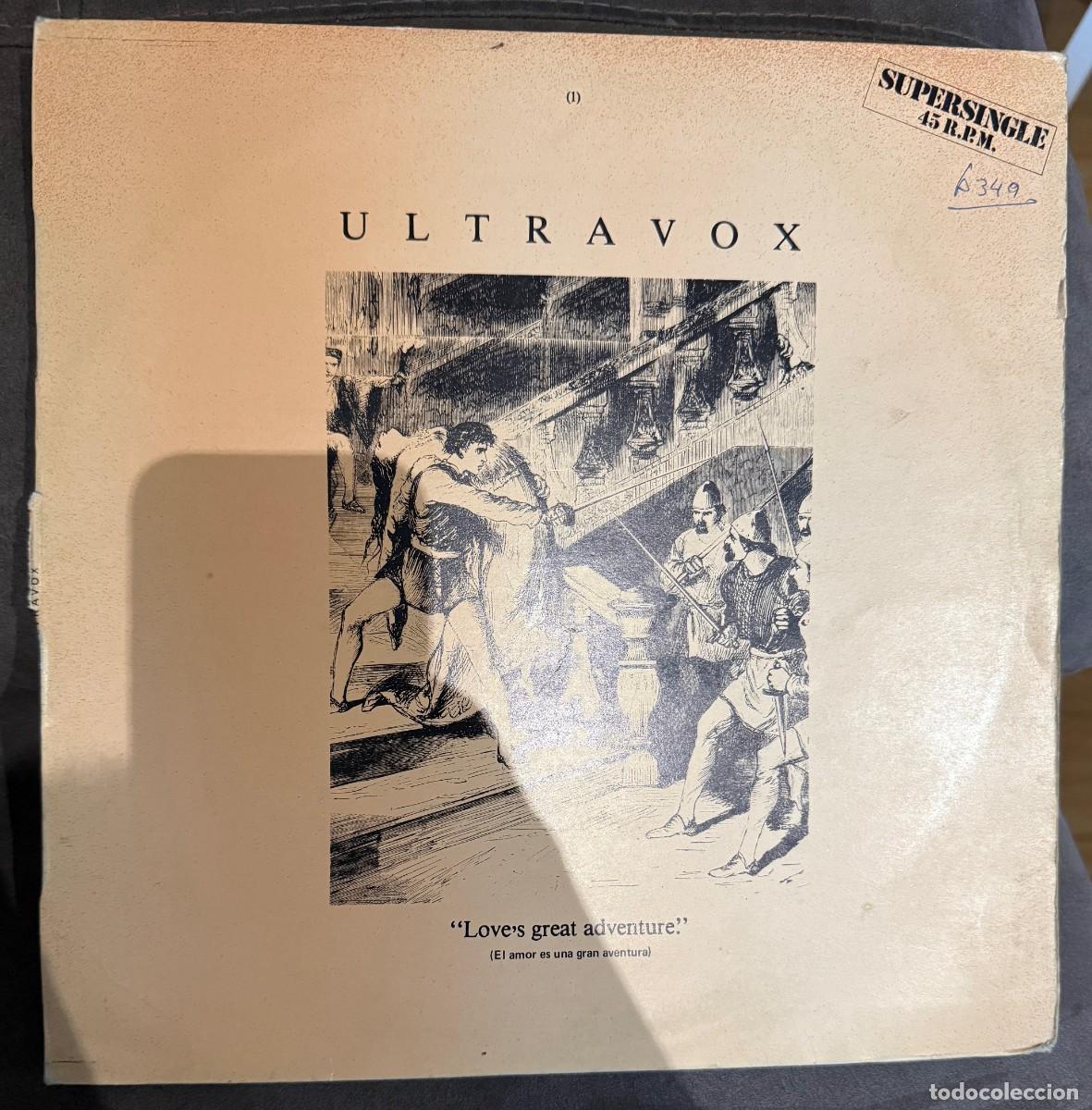 Discos de vinilo: Ultravox &ndash; Love's Great Adventure.Vinilo. Maxi single.Vg.G.1984.R