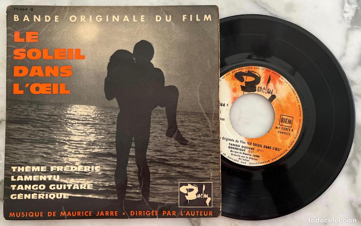 Discos de vinilo: LE SOLEIL DANS L&acute;OEIL. MAURICE JARRE. THEME FREDERIC + 3 TEMAS. EP ORIGINAL FRANCIA