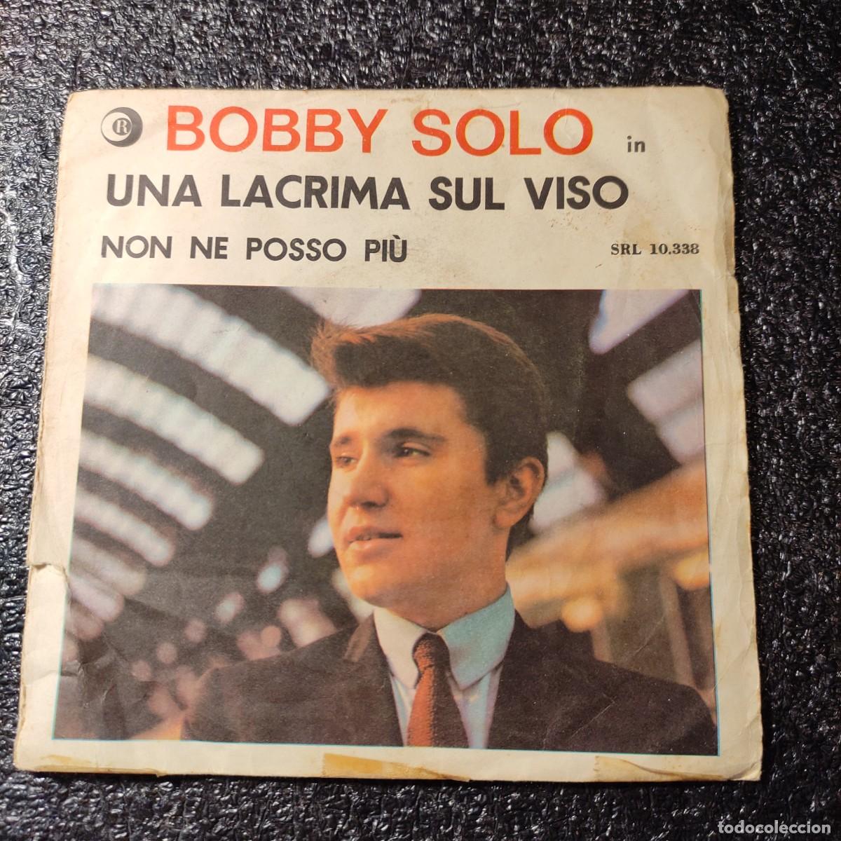 Discos de vinilo: BOBBY SOLO - UNA LACRIMA SUL VISO - SINGLE ** SOLO CARATULA ** juani