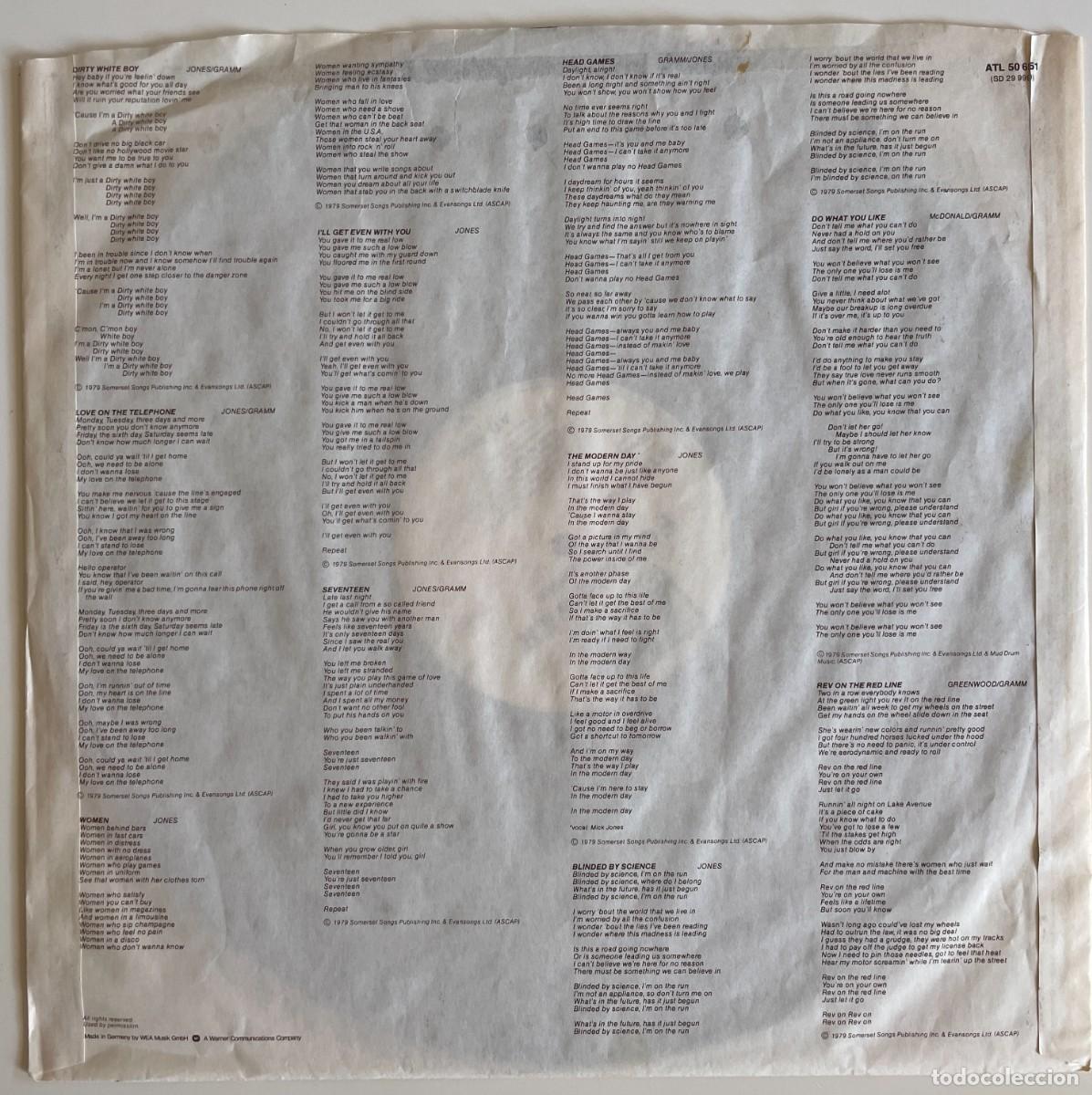 Discos de vinilo: Foreigner &ndash; Head Games - Foto 4