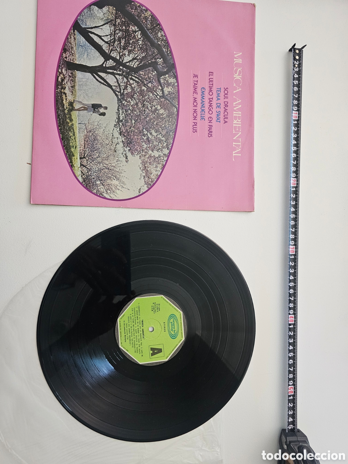 Discos de vinilo: Disco de vinilo de 33 RPM M&uacute;sica Ambiental 1977 Caixa Manresa Soul Dr&aacute;cula