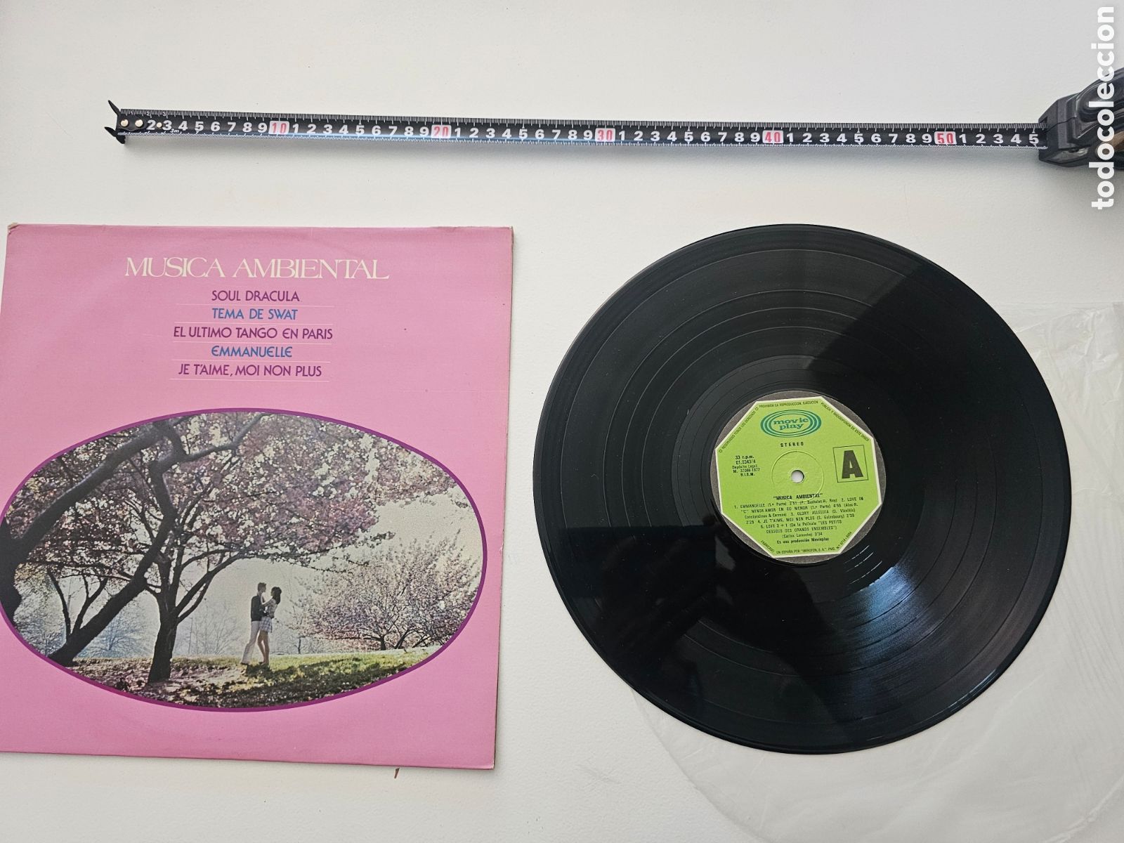 Discos de vinilo: Disco de vinilo de 33 RPM M&uacute;sica Ambiental 1977 Caixa Manresa Soul Dr&aacute;cula
