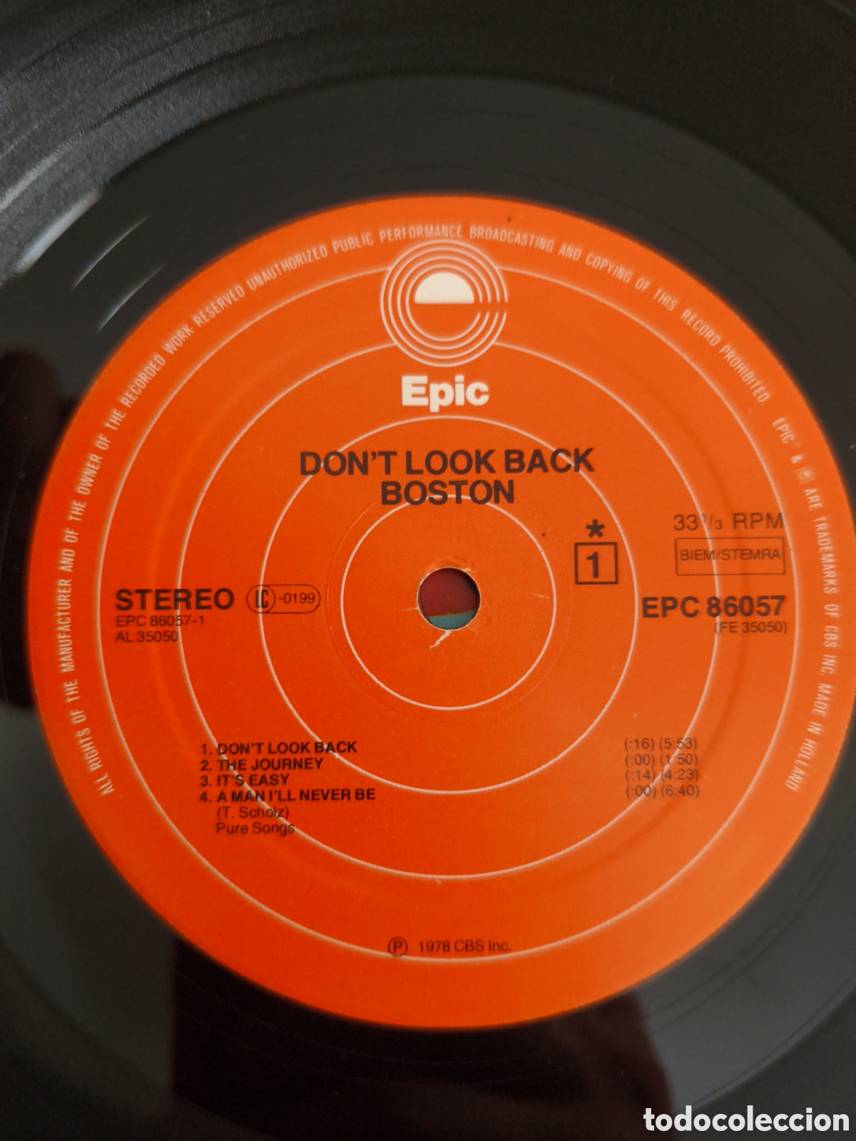 Discos de vinilo: // Boston &ndash; Dont Look Back - Epic Holland 1978,stereo, gatefold - Foto 4