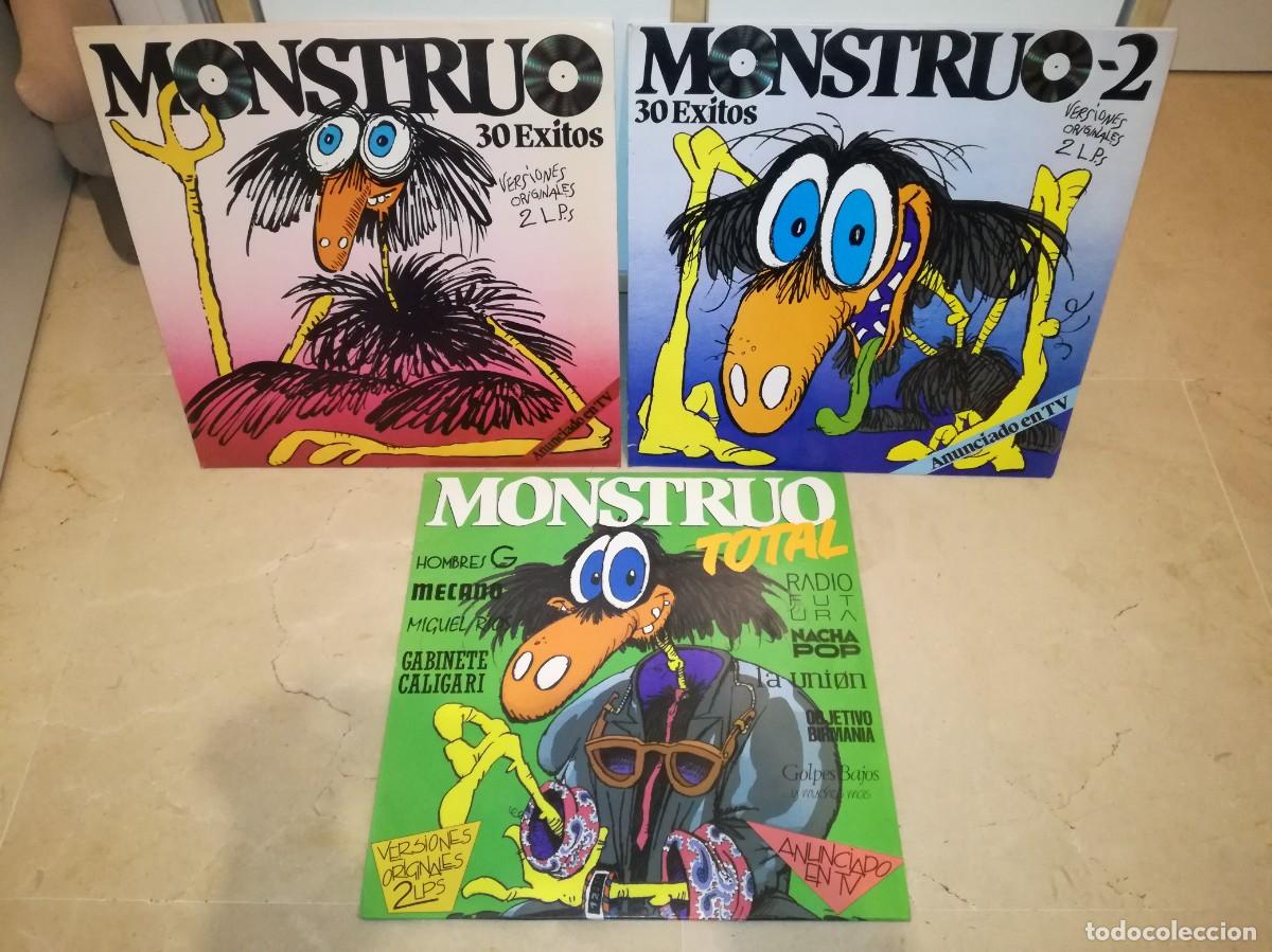Discos de vinilo: LOTE DE 3 LPs DOBLES DE MONSTRUO 1, 2 Y TOTAL