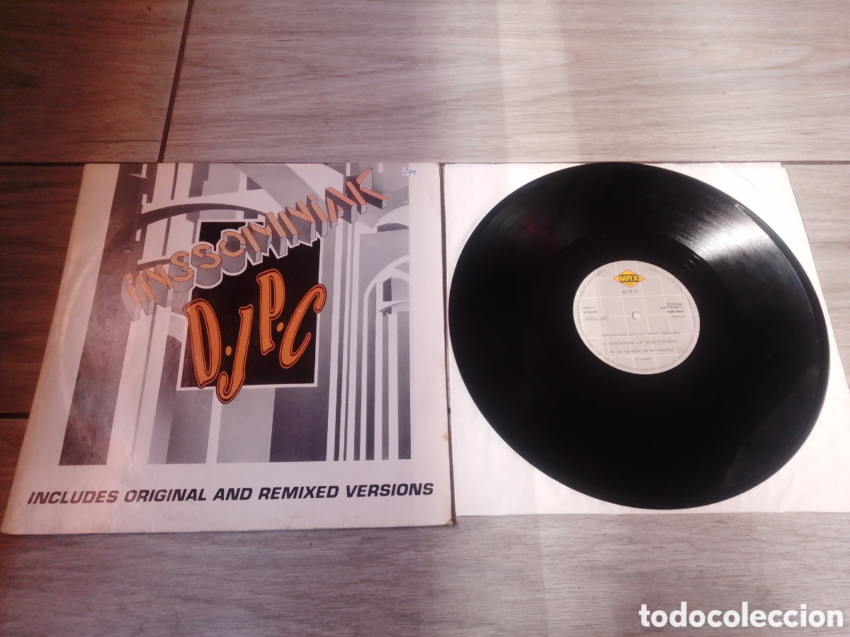 Discos de vinilo: D.J.P.C. - INSSOMNIAK - MAXI - SPAIN - MAX MUSIC - PLS 271 - L -