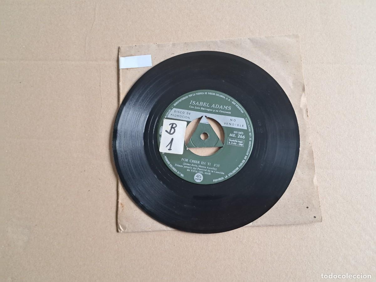 Discos de vinilo: ISABEL ADAMS - POR CREER EN TI SINGLE PROMOCIONAL 1966