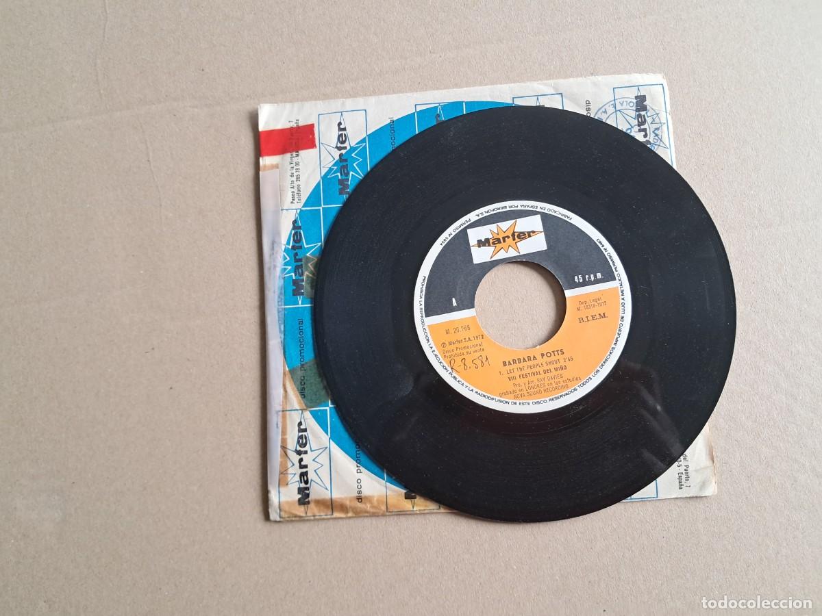 Discos de vinilo: BARBARA POTTS - LET THE PEOPLE SHOUT SINGLE 1972 EDICION ESPA&Ntilde;OLA