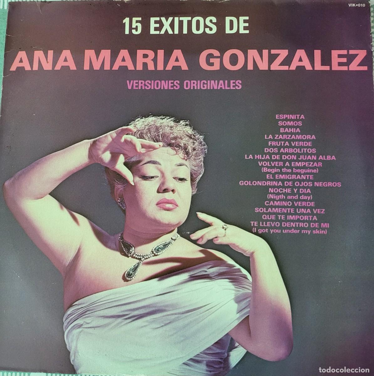 Discos de vinilo: Ana Maria Gonz&aacute;lez Lp sello RCA-Vik editado en M&eacute;xico a&ntilde;o 1986...