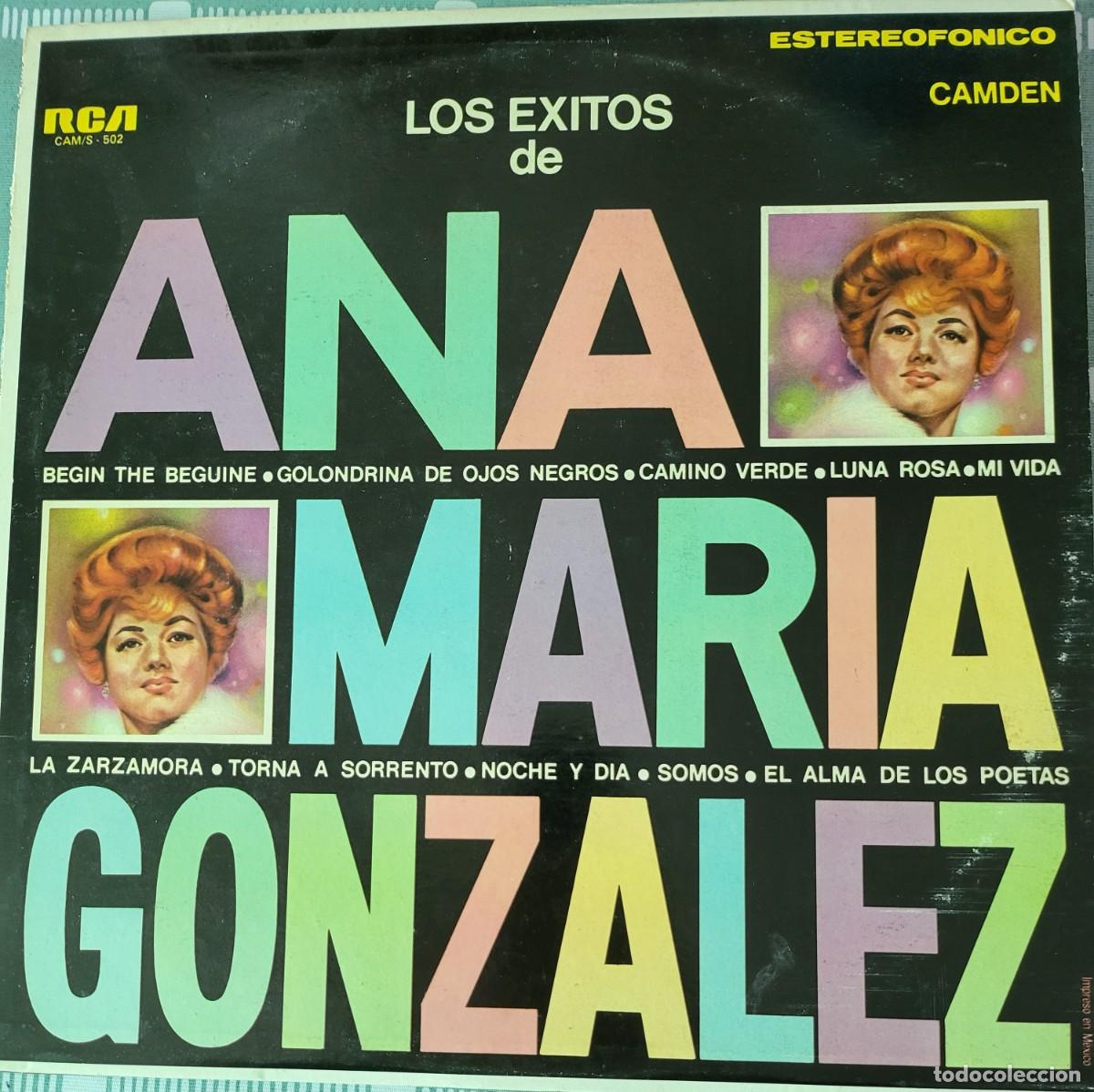 Discos de vinilo: Ana Maria Gonz&aacute;lez Lp sello RCA Camden editado en M&eacute;xico...