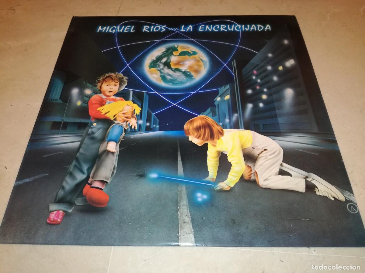 Discos de vinilo: MIGUEL RIOS-LA ENCRUCIJADA-CONTIENE ENCARTE-ORIGINAL 1984-VINILO EN EXCELENTE ESTADO
