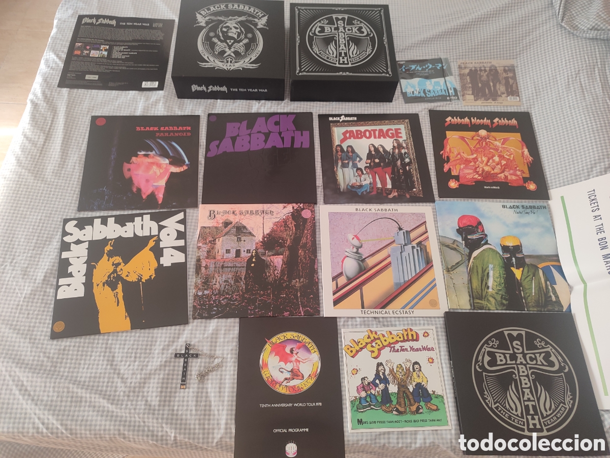 Disques de vinyle: Black Sabbath &ndash; The Ten Year War box set.... iron maiden Metallica kreator destruction Megadeth slay