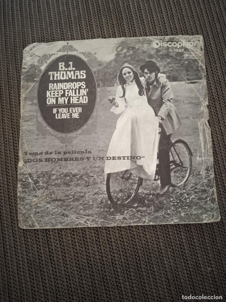 Discos de vinilo: B J Thomas | Raindrops keep fallin on my head | Disco Vinilo Musica