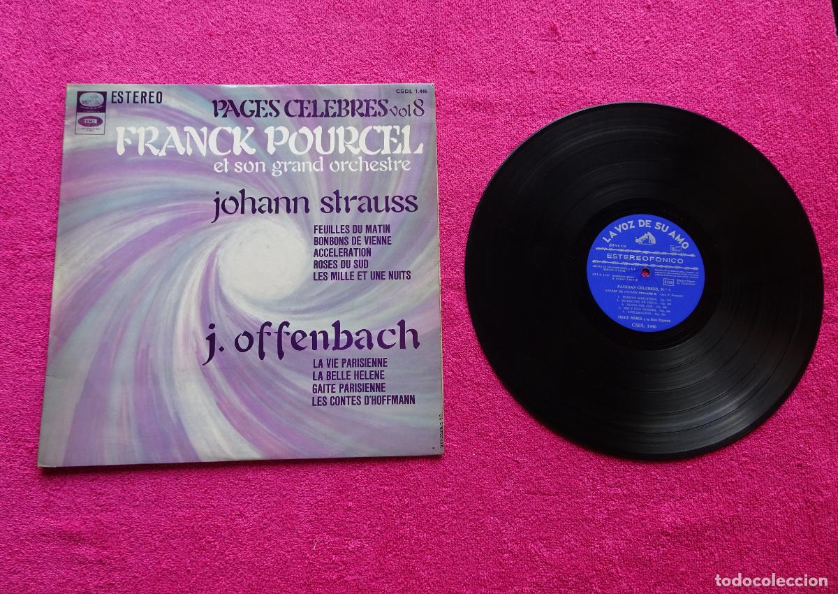 Discos de vinilo: franck pourcel p&aacute;ginas celebres n&ordm; 8 Johann Strauss jacques ofenbach 1967 la voz de su amo csdl 1446
