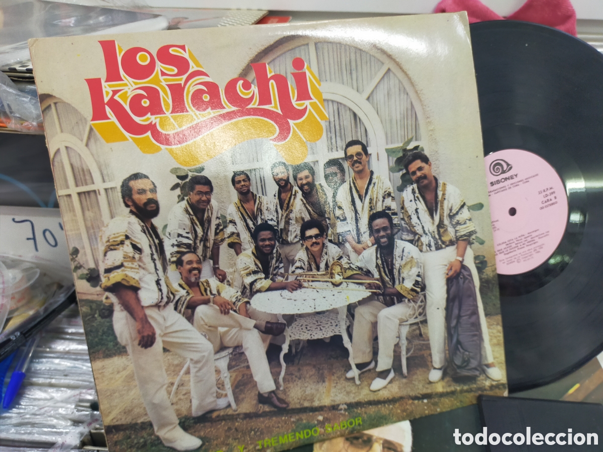 Discos de vinilo: Los Karachi lp con amor... Y tremendo sabor cuba 1988
