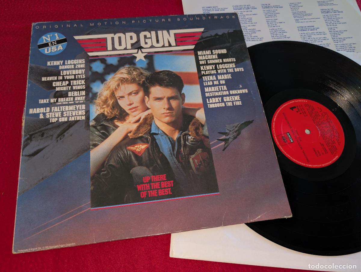 Discos de vinilo: TOP GUN BSO OST Loggins+Cheap Trick+Berlin+Loggins++ LP 1986 CBS/SONY ESPA&Ntilde;A SPAIN TOM CRUISE