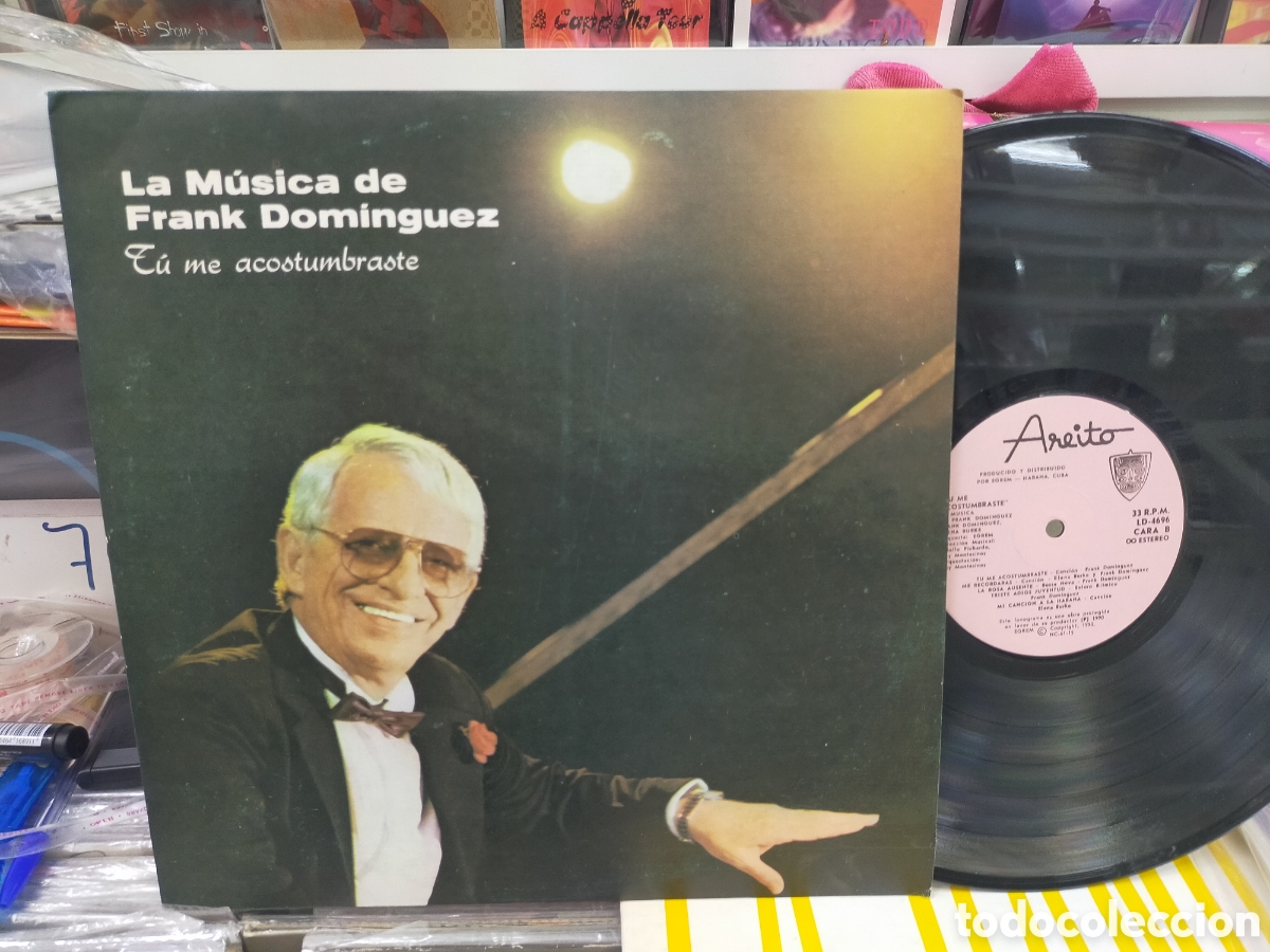 Discos de vinilo: La m&uacute;sica de Frank Dom&iacute;nguez lp tu me acostumbraste cuba 1990 rareza