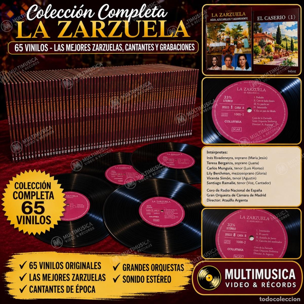 Discos de vinilo: Salvat ● La Zarzuela - Colecci&oacute;n Completa ● 65 Lp's