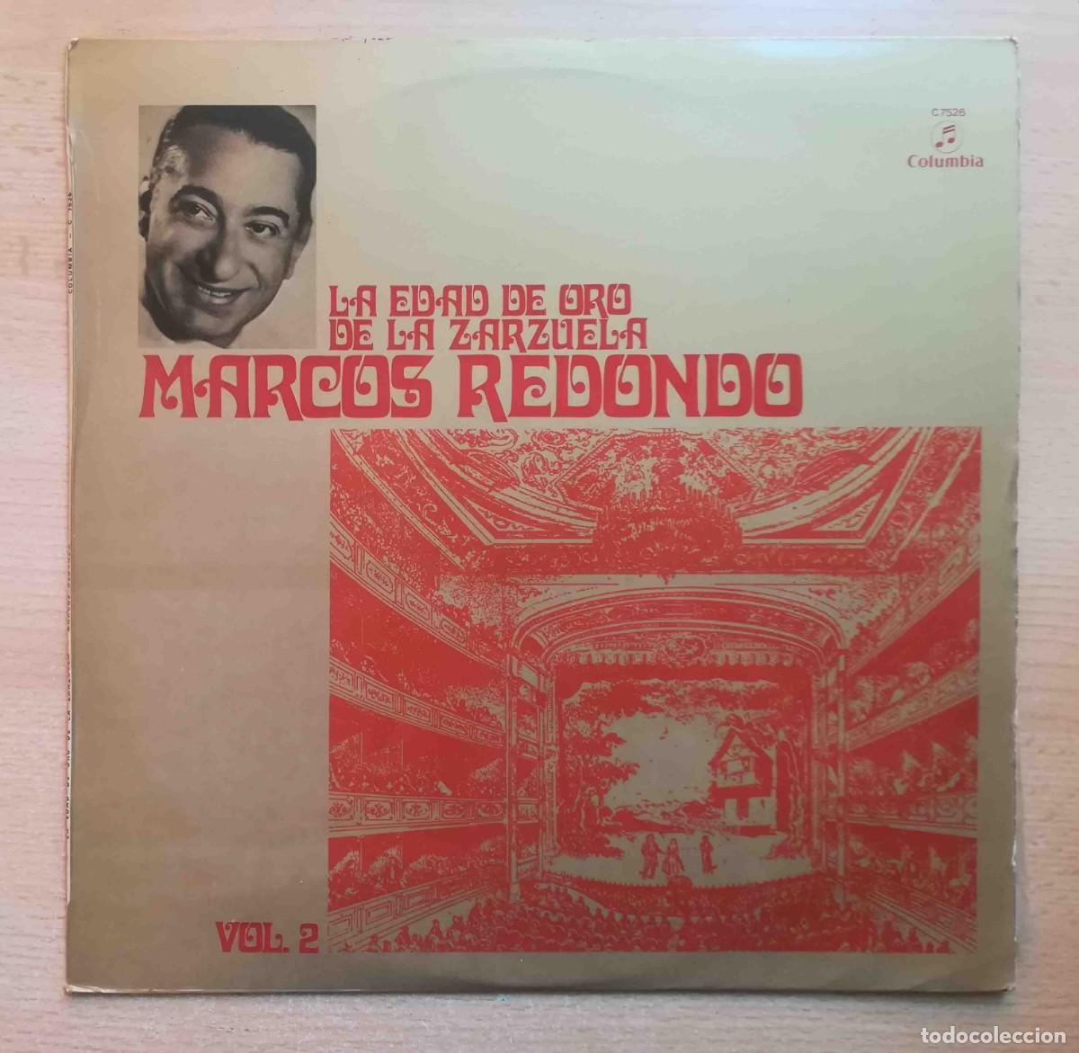 Discos de vinilo: La edad de oro de la Zarzuela. Marcos Redondo. Vol. 2. Columbia 1971