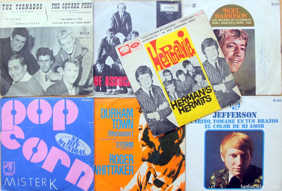 Discos de vinilo: UK 1965-72: HERMAN'S HERMIT'S-JEFFERSON-POP CORN-NOEL HARRISON-R.WHITTAKER-ASSOCIATION-TORNADOS-PEGS