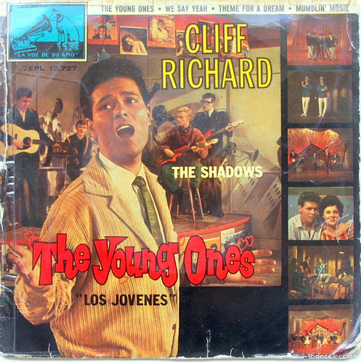 Discos de vinilo: CLIFF RICHARDS & THE SHADOWS: THE YOUNG ONES &ndash; WE SAY YEAH / THEME FOR A DREAM &ndash; MUMBLIN' MOSIE 1962