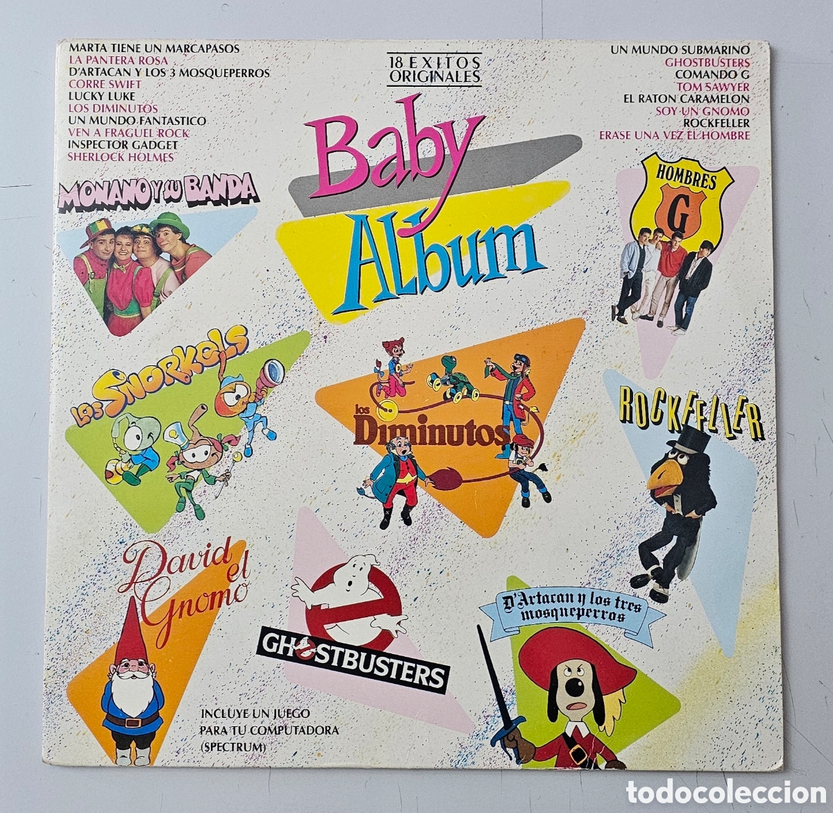 Discos de vinilo: 2 LPs BABY ALBUM (Espa&ntilde;a - Ariola - 1986) D'Artacan Lucky Luke Diminutos Snorkels Comando G