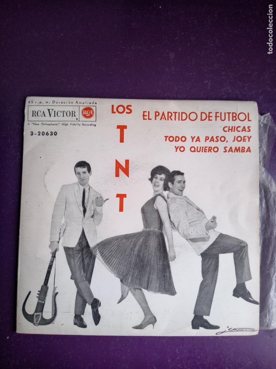 Discos de vinilo: Los T. N. T. &ndash; El Partido De Futbol +3 EP RCA 1963 - POP 60'S, POCO USO