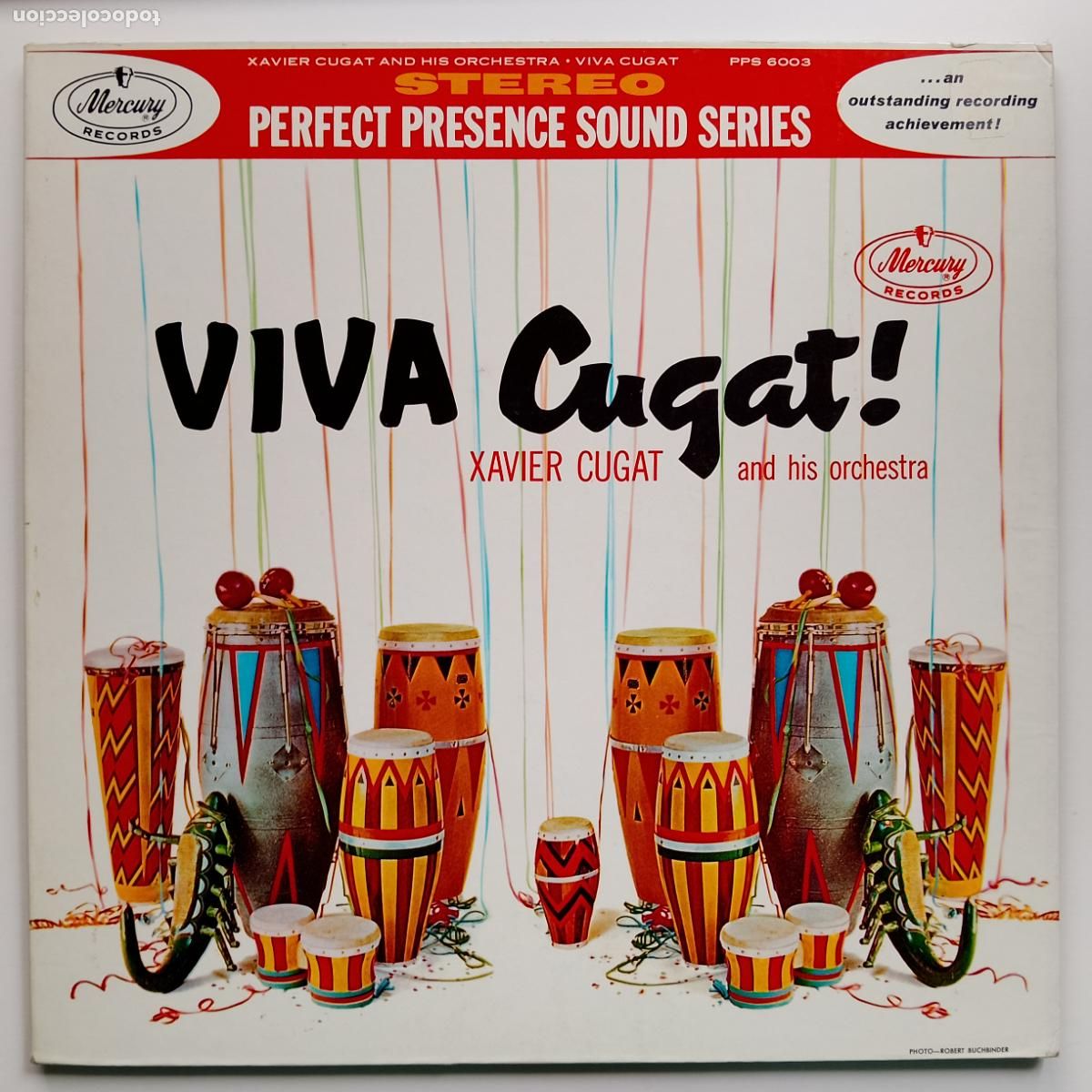 Discos de vinilo: Xavier Cugat And His Orchestra-Viva Cugat! (LP Mercury 1961) P&eacute;rez Prado, Tito Puente, Machito...