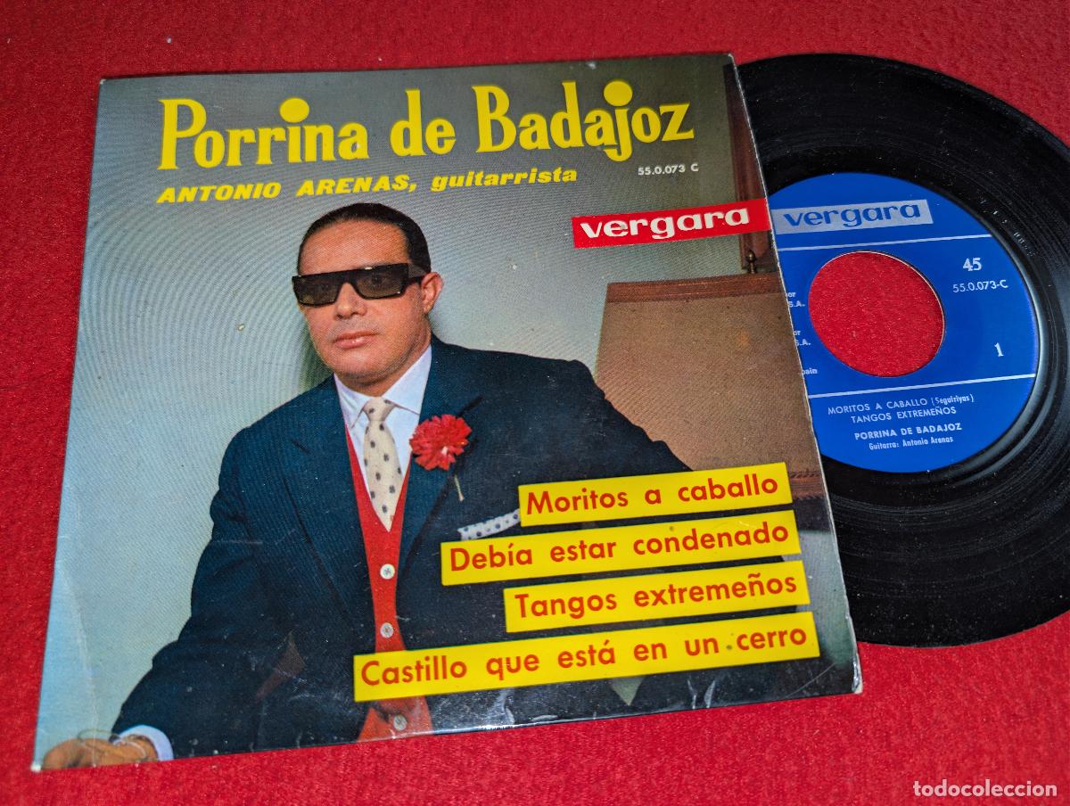 Discos de vinilo: PORRINA DE BADAJOZ & ANTONIO ARENAS Moritos a caballo/Debia estar condenado +2 EP 1963 Vergara