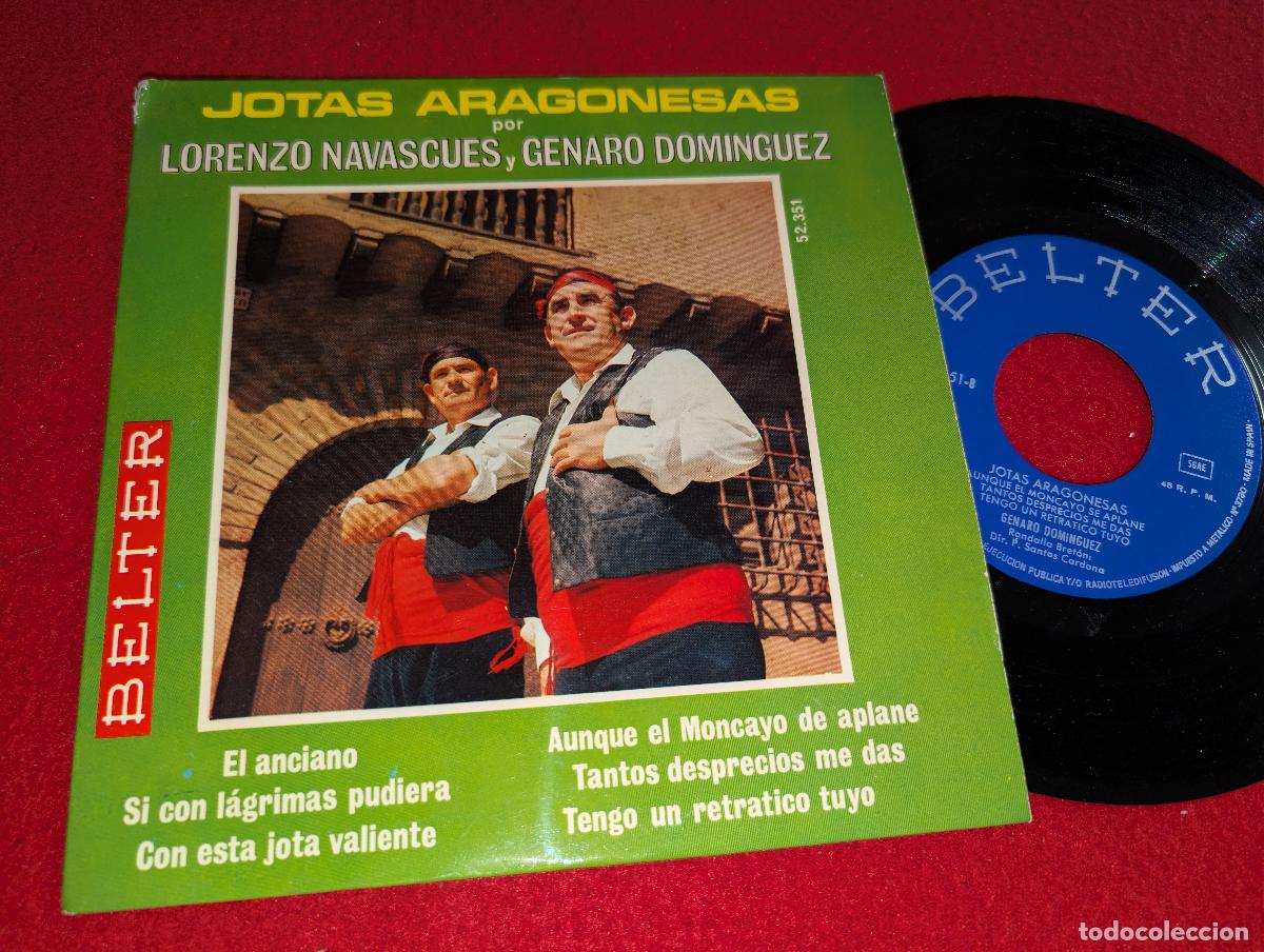 Discos de vinilo: RONDALLA BRETON & Lorenzo Navascues + Genaro Dominguez JOTAS ARAGONESAS EP 7'' 1967 ARAGON BELTER