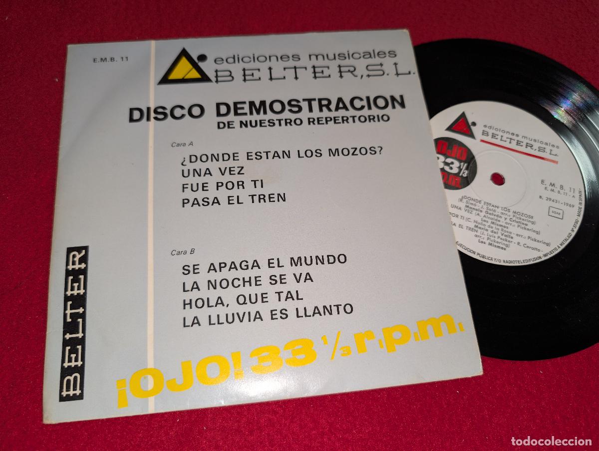 Discos de vinilo: DISCO DEMOSTRACION Gritos/Mismos/Cristina/Miranda/Alberto + EP 7'' 1969 Belter PROMO 33 RPM