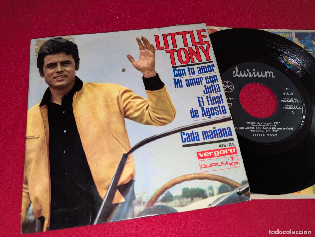Discos de vinilo: LITTLE TONY Ridera Con tu amor/Il mio amore con Giulia +2 EP 7'' 1966 Durium ESPA&Ntilde;A SPAIN