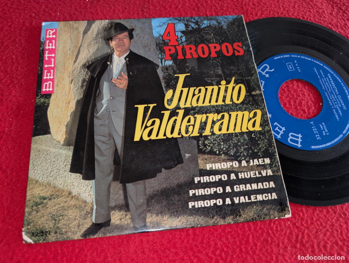 Discos de vinilo: JUANITO VALDERRAMA 4 piropos. Piropo a Jaen/Huelva/Granada/Valencia EP 7'' 1968 Belter