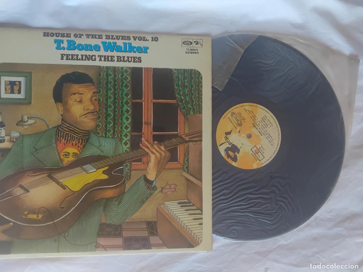 Discos de vinilo: T. BONE WALKER. FEELING THE BLUES. LP BARCLAY 1975.