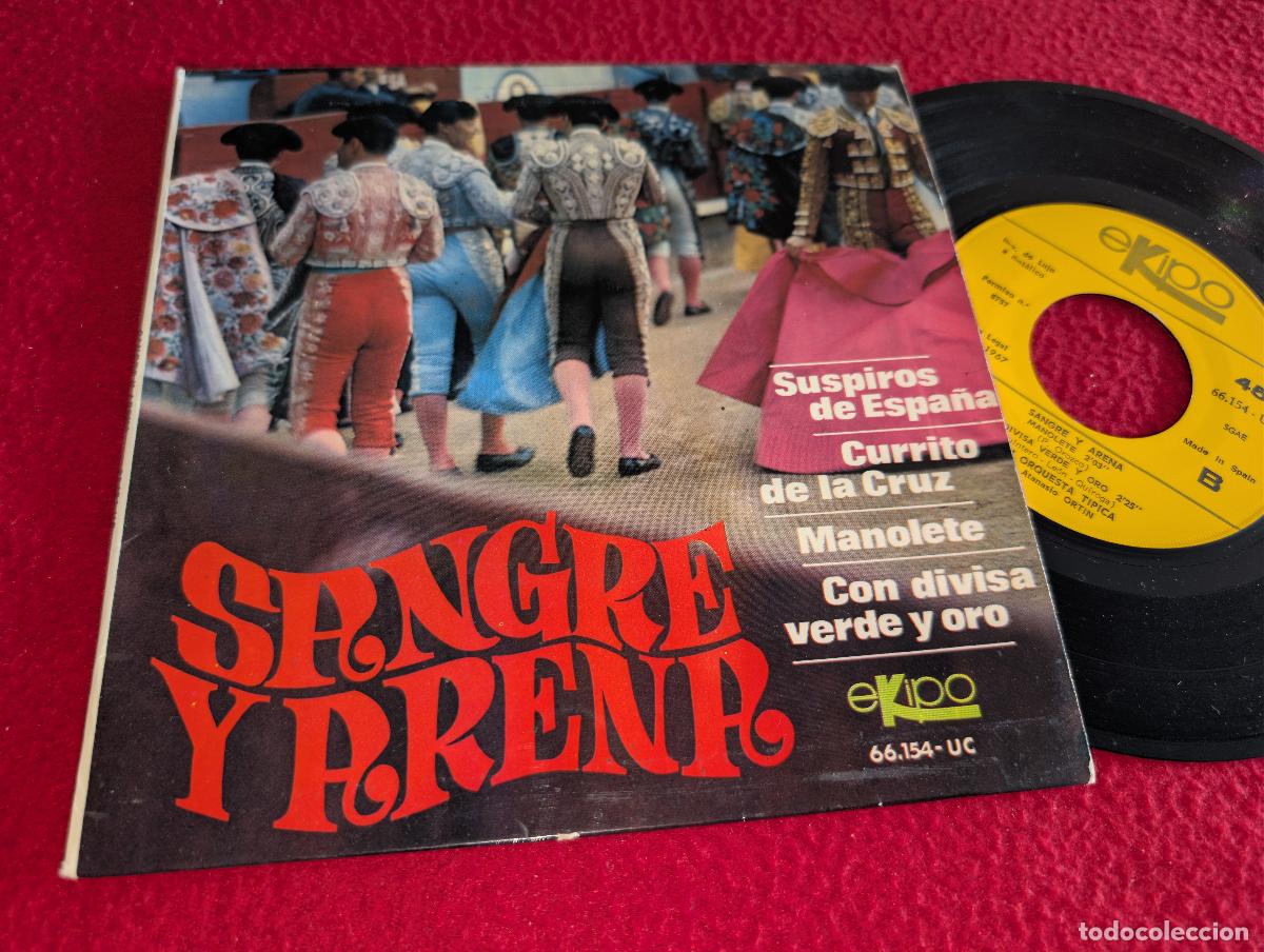 Discos de vinilo: GRAN ORQUESTA TIPICA dir Ortin Suspiros de Espa&ntilde;a/Currito de la Cruz +2 EP 7'' 1967 Ekipo TOROS