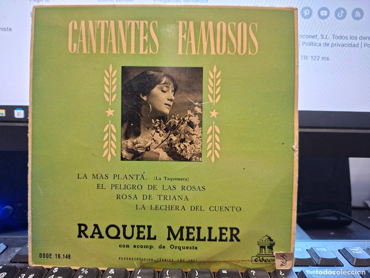 Discos de vinilo: RAQUEL MELLER - LA MAS PLANTA - EP DE VINILO RECONSTRUCCION TECNICA 1957
