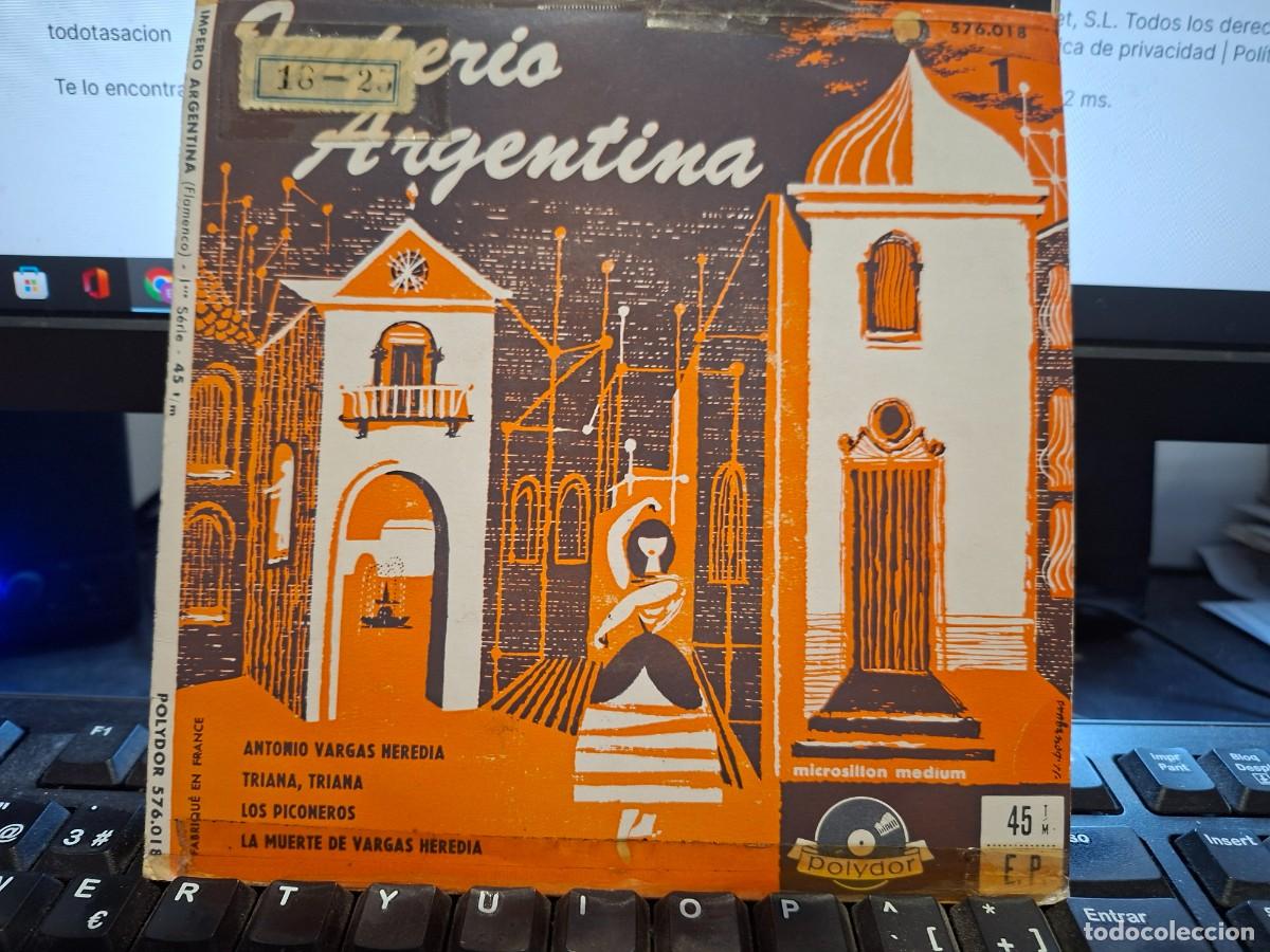 Discos de vinilo: IMPERIO ARGENTINA - ANTONIO VARGAS HEREDIA - EP DE VINILO FRANCES
