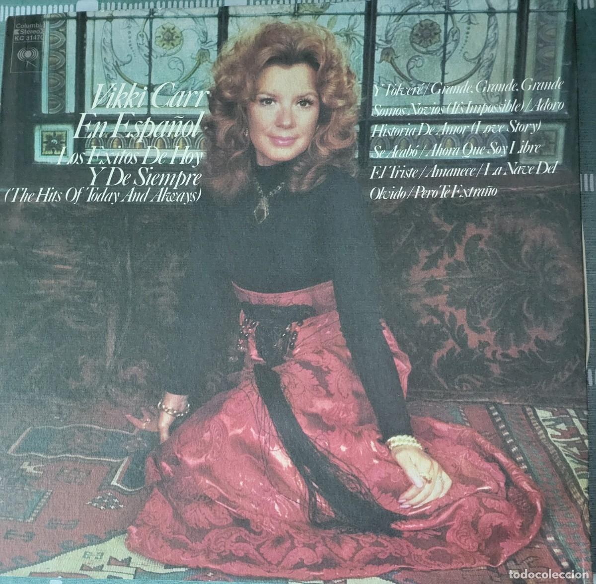 Vinyl records: Vicky Carr en Espa&ntilde;ol Lp portada doble sello Columbia editado en USA a&ntilde;o 1972...