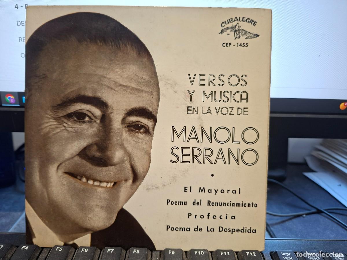 Discos de vinilo: VERSOS Y MUSICA EN LA VOZ DE MANOLO SERRANO - EP DE VINILO