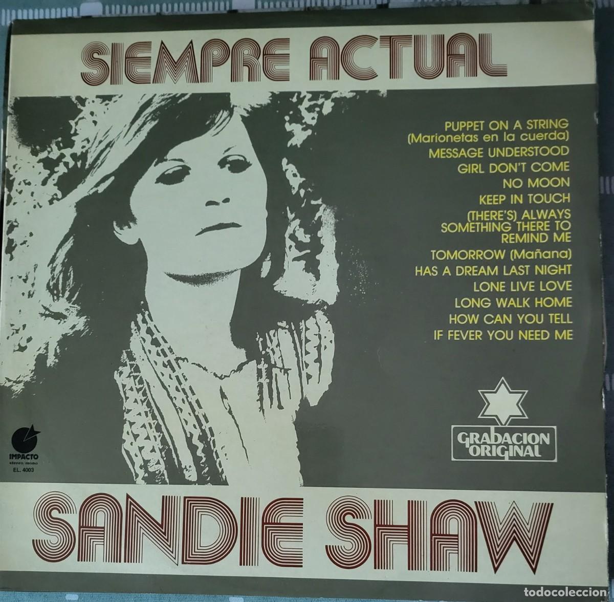 Dischi in vinile: Sandie Shaw Lp sello Olympo editado en Espa&ntilde;a a&ntilde;o 1978...Eurovision '67.