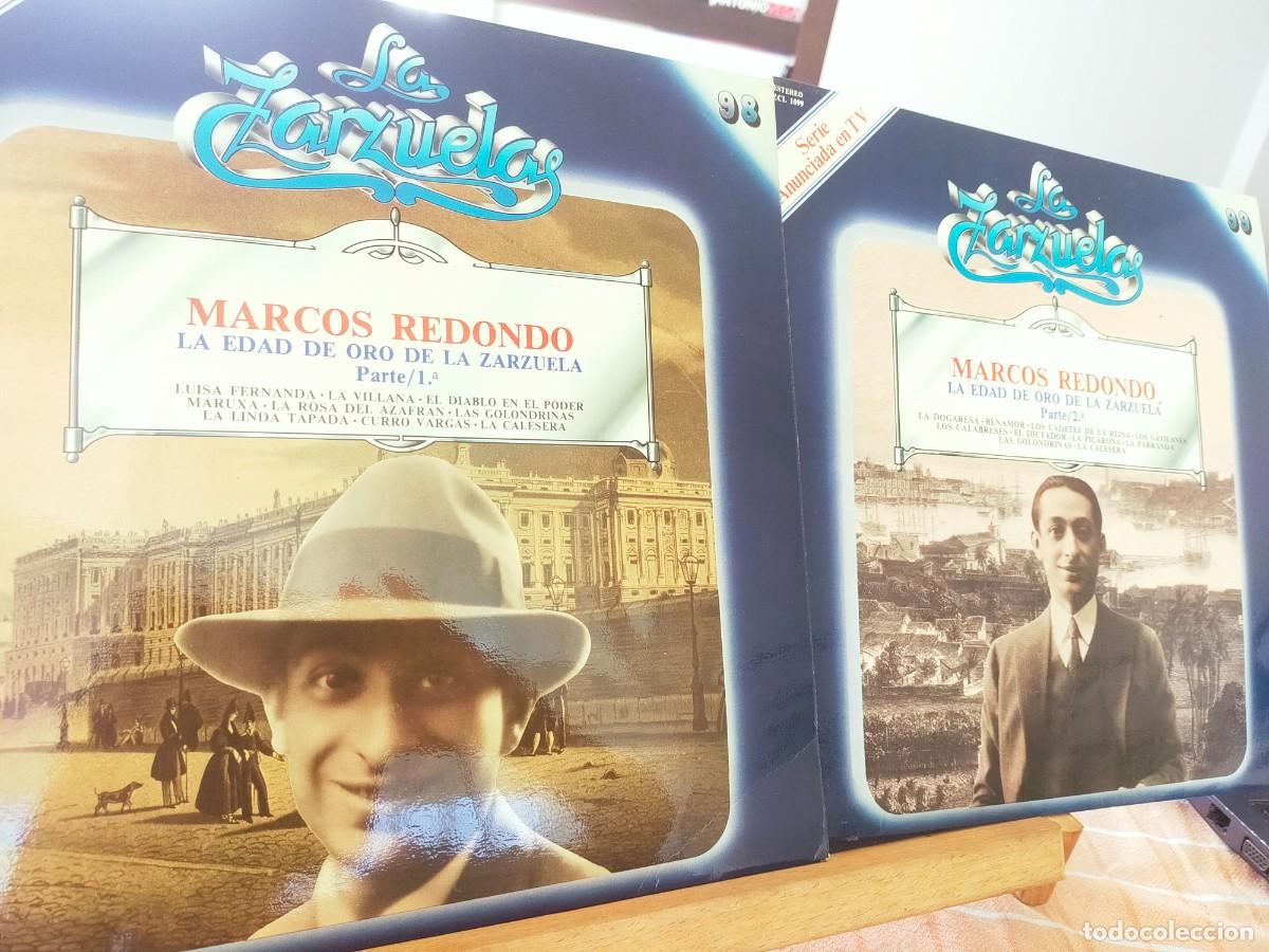 Discos de vinilo: MARCOS REDONDO. LA ZARZUELA. LA EDAD DE ORO DE LA ZARZUELA. PARTE 1&ordf; Y 2&ordf;. N&ordm; 98 Y 99. 1981