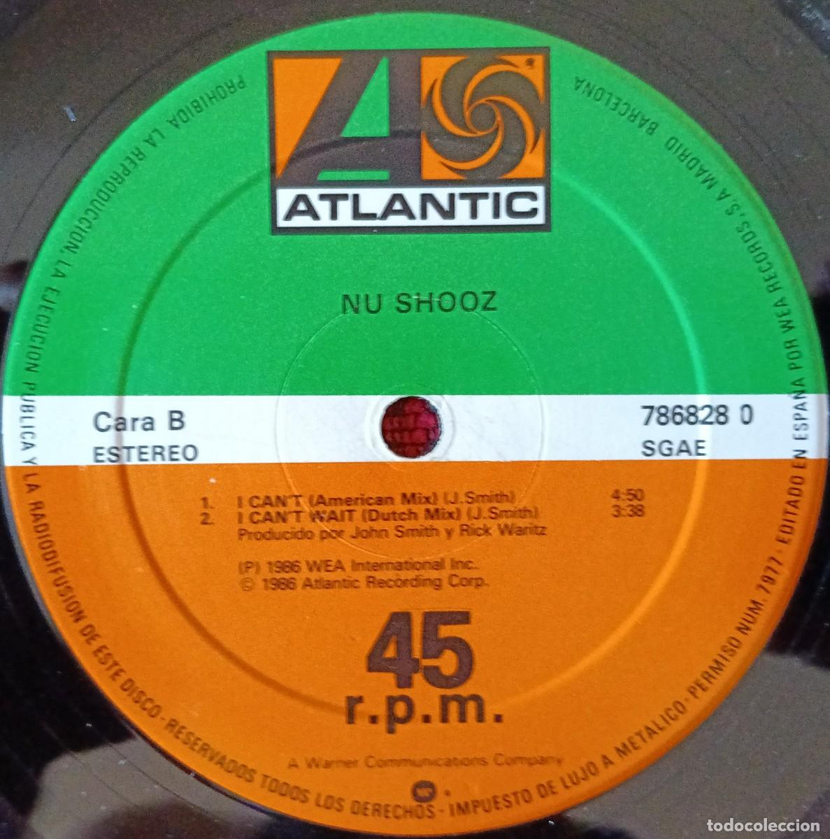 Discos de vinilo: NU SHOOZ ** I Cant Wait ** MAXI SINGLE VINILO 1986 - Foto 4