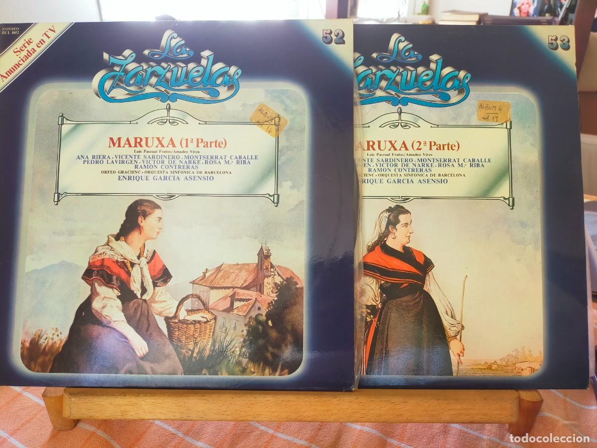 Discos de vinilo: MARUXA. LA ZARZUELA. LA EDAD DE ORO DE LA ZARZUELA. PARTE 1&ordf; Y 2&ordf;. N&ordm; 52 Y 53. DISCOS COLUMBIA. 1980