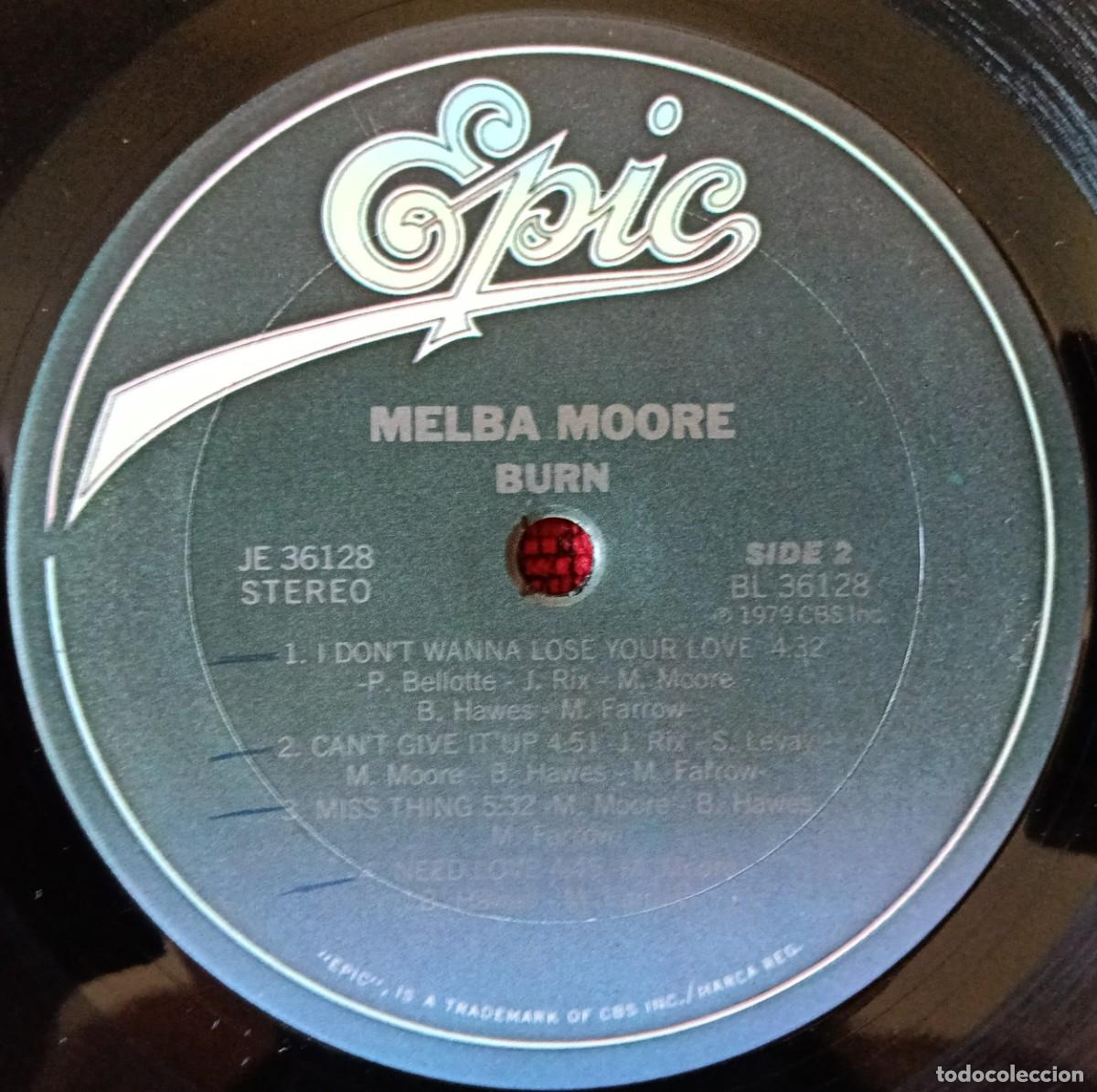 Discos de vinilo: MELBA MOORE ** Burn ** VINILO LP 1979 USA - Foto 3