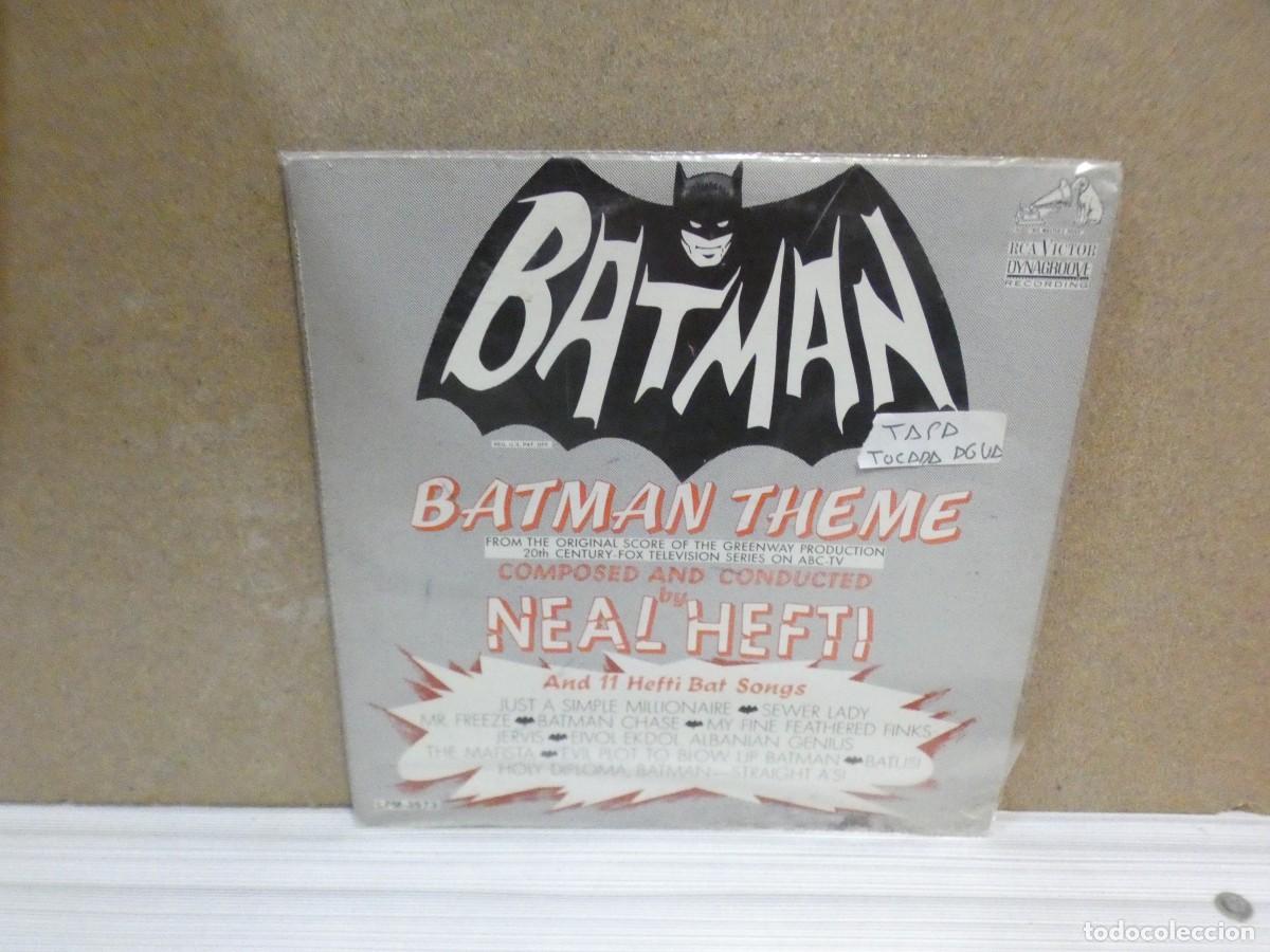Vinyl records: ARKANSAS1980 PACC702 VINILO LEVE USO ESTADO CORRECTO BATMAN THEME TAPA TOCADA AGUA