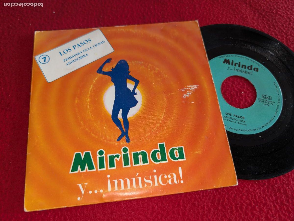 Discos de vinilo: LOS PASOS Primavera en la ciudad/Anouschtka 7'' SINGLE 1965 Mirinda