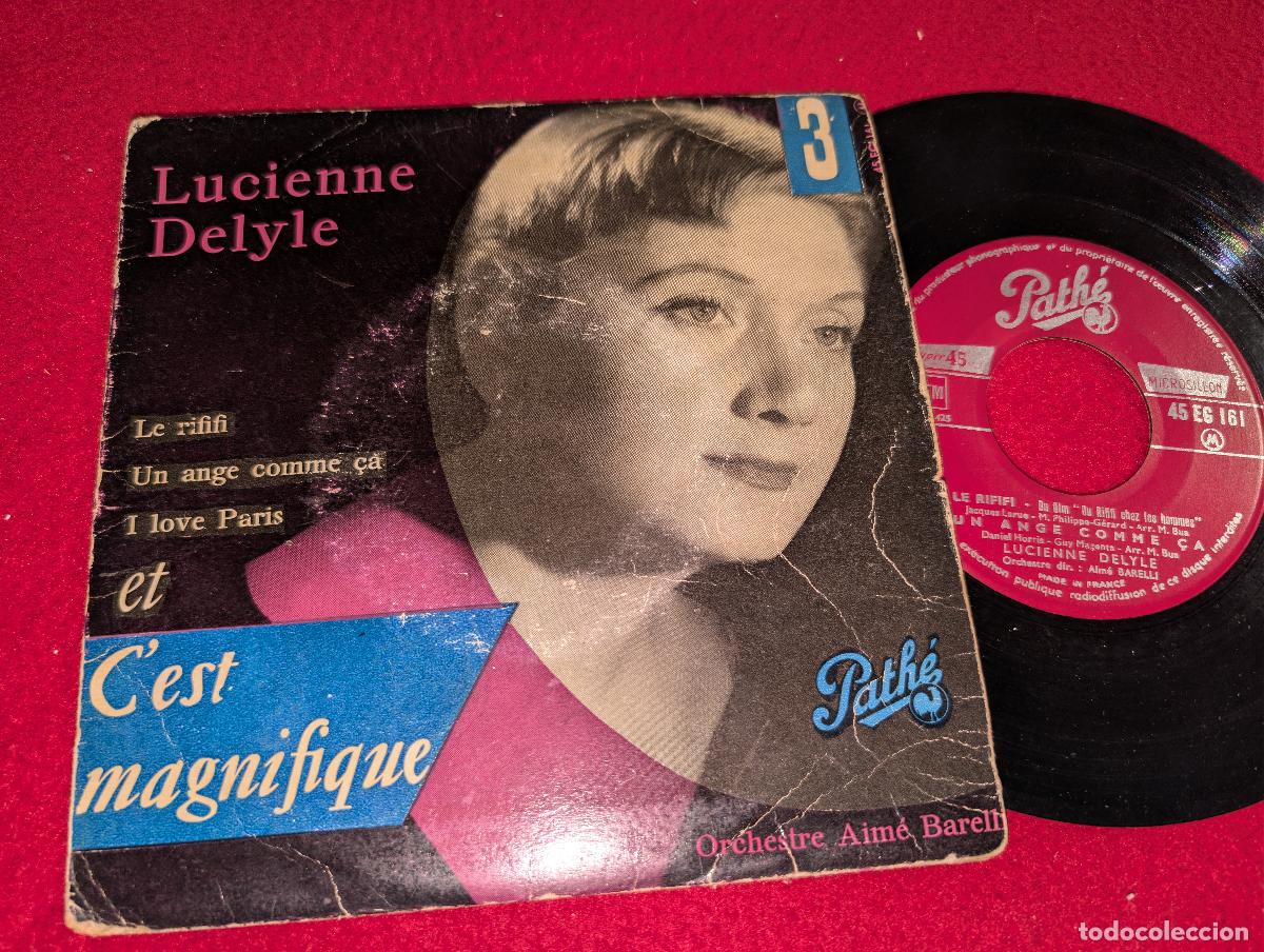 Discos de vinilo: LUCIENNE DELYLE LE rififi BSO OST +3 EP 7'' 1955 Pathe FRANCE OU RIFIFI CHEZ LES HOMMES OST