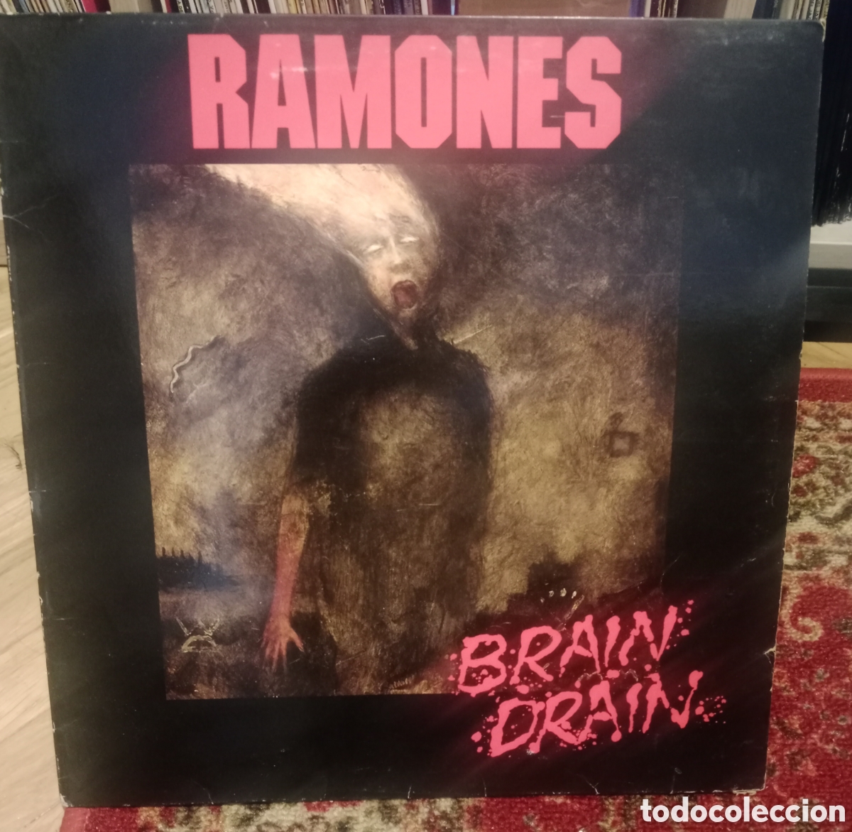 Discos de vinilo: Ramones - Brain drain LP Espa&ntilde;a 1989